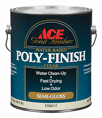 Лак полиуретановый для пола и мебели водный ACE Poly-Finish Water-Based